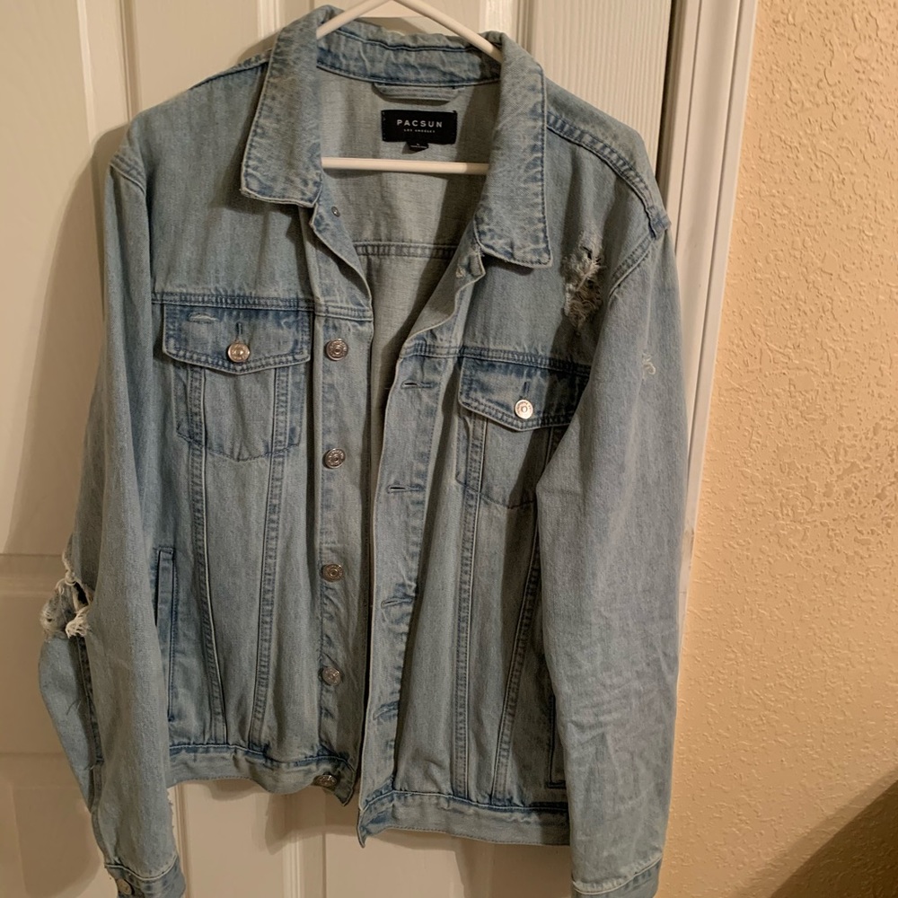 PacSun Distressed Denim Trucker Jacket